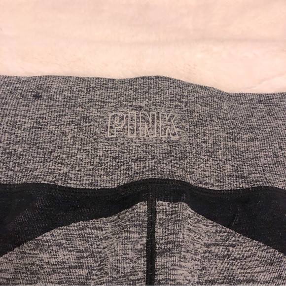 Victoria Secret’s PINK Grey and Black Active Leggings with Waist Clinching - Picture 8 of 9